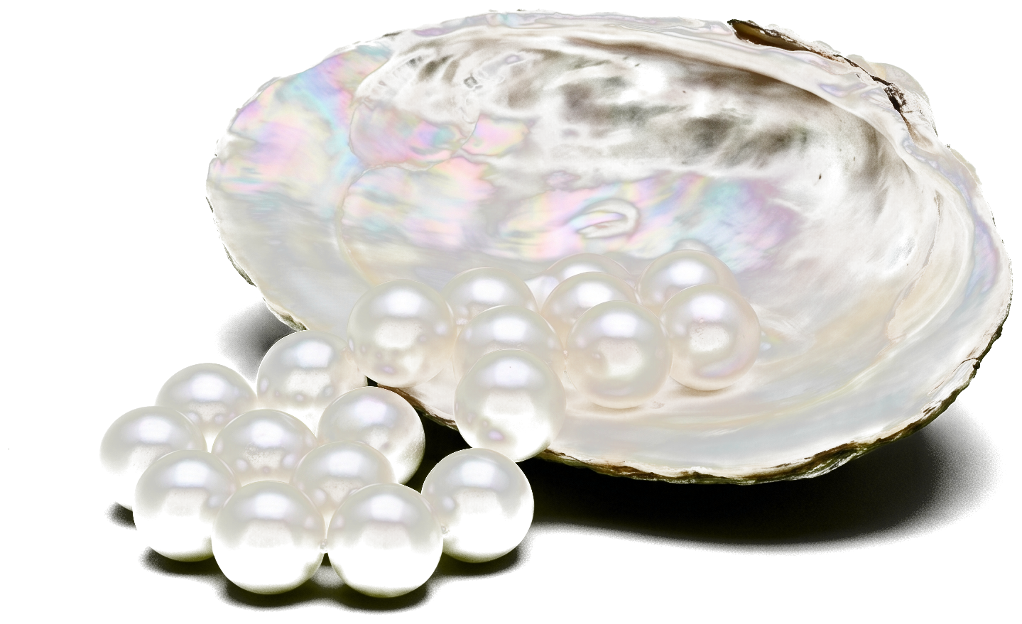 Natural pearls and mother-of-pearl nacre