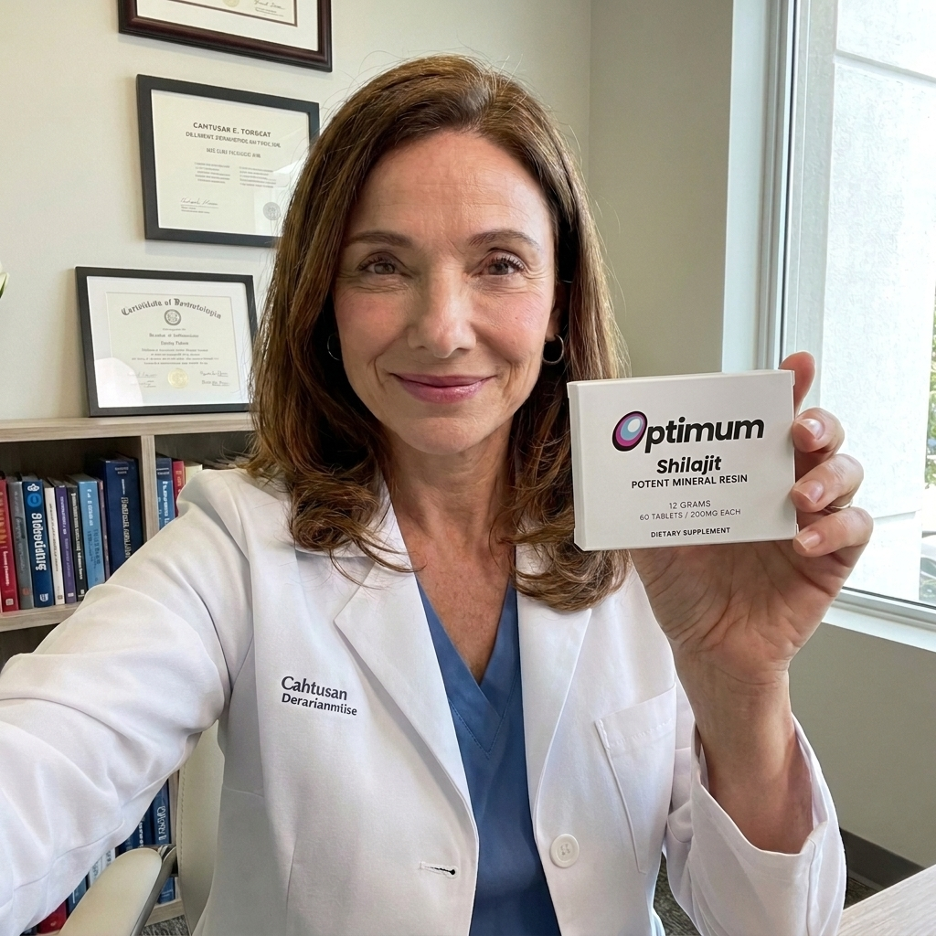 Dr. Claire Whitfield with the Shilajit Hair Restore Formula