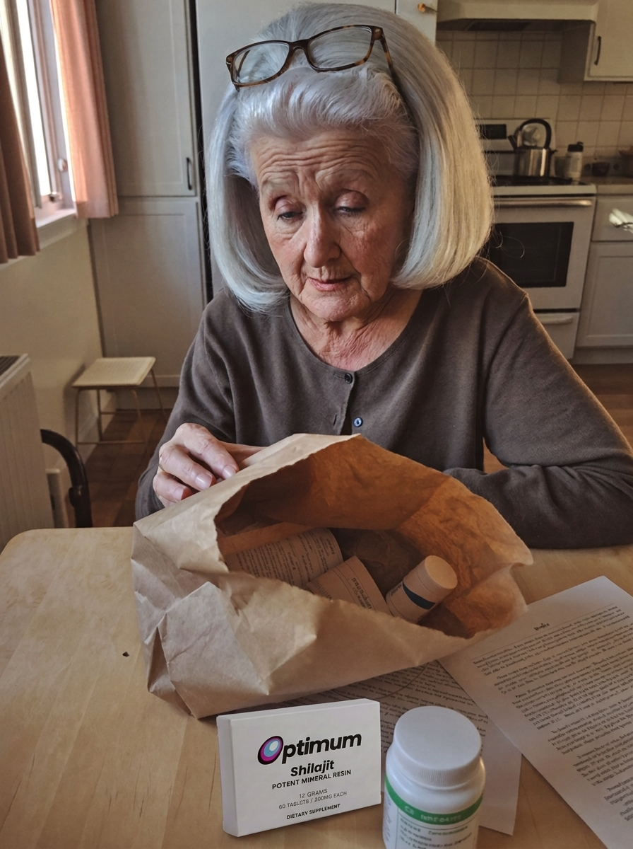 Janet, retired research nurse, at her kitchen table