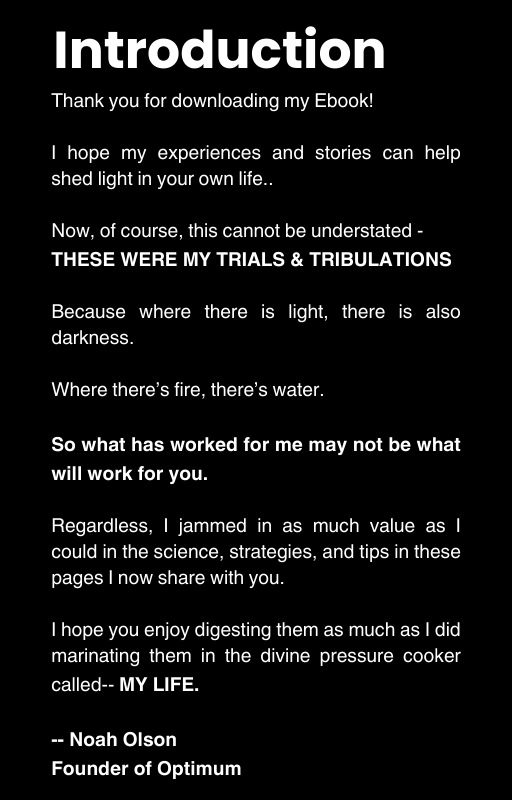 Optimum Lifestyle Guide