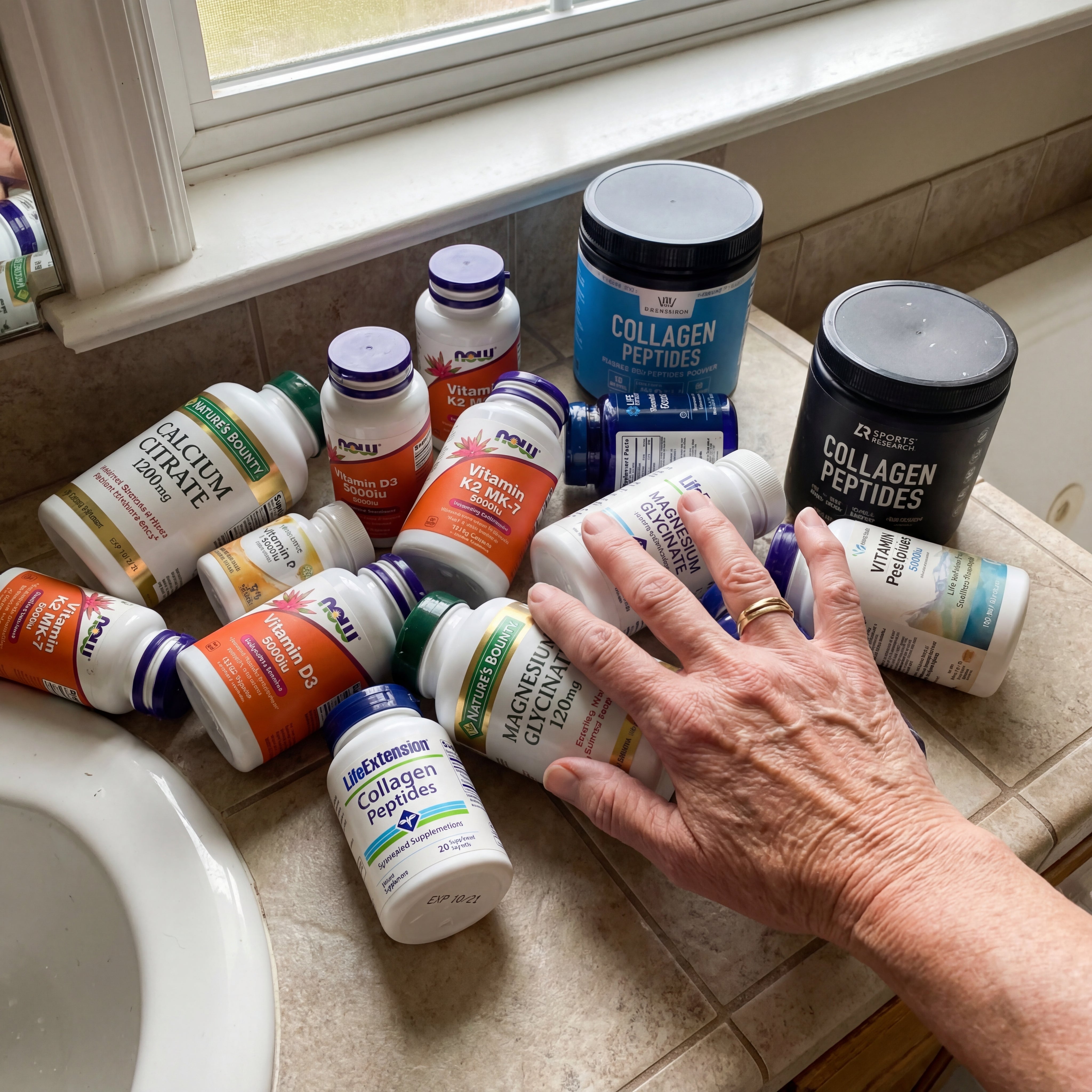 The cabinet of calcium and supplements that did nothing