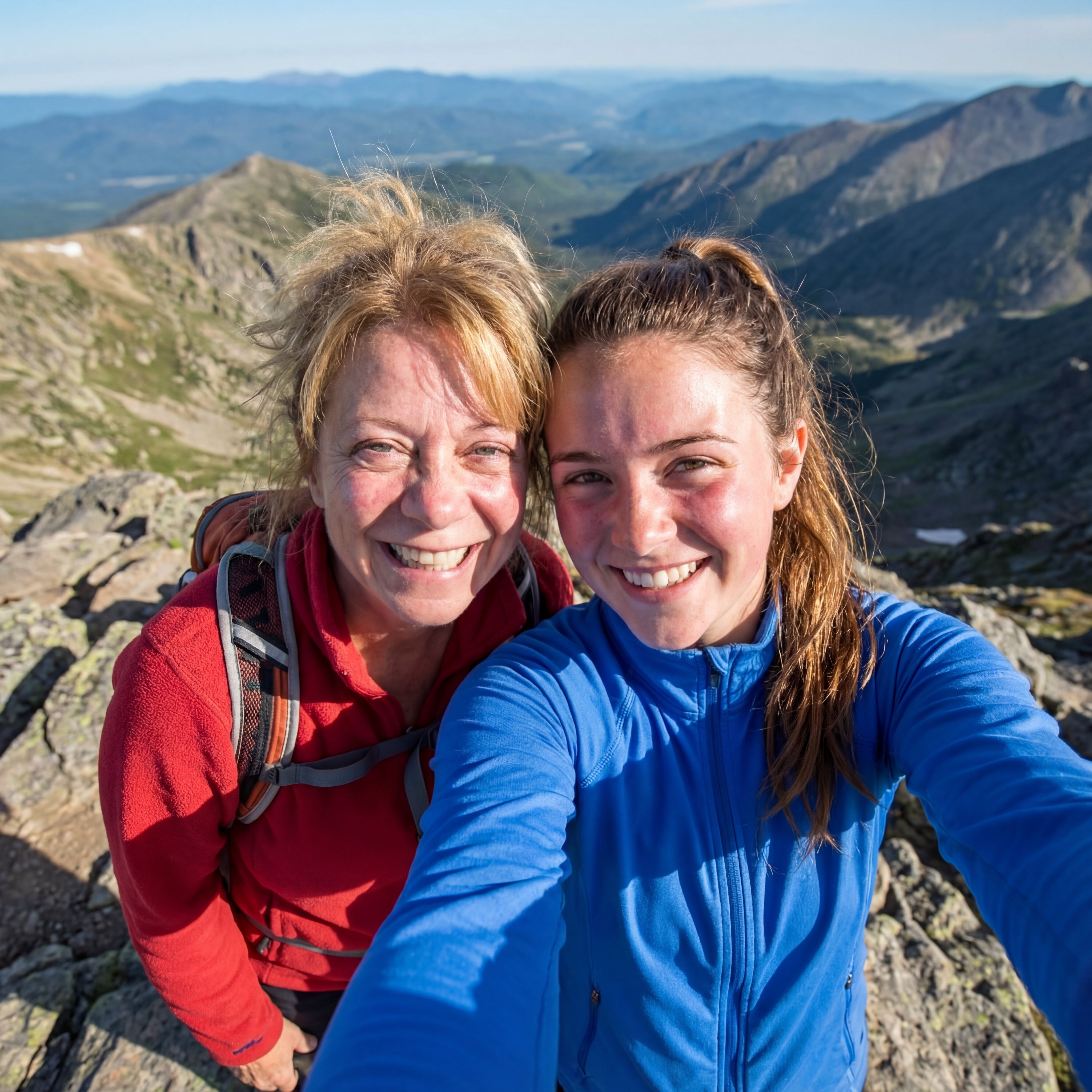 At the summit with my daughter