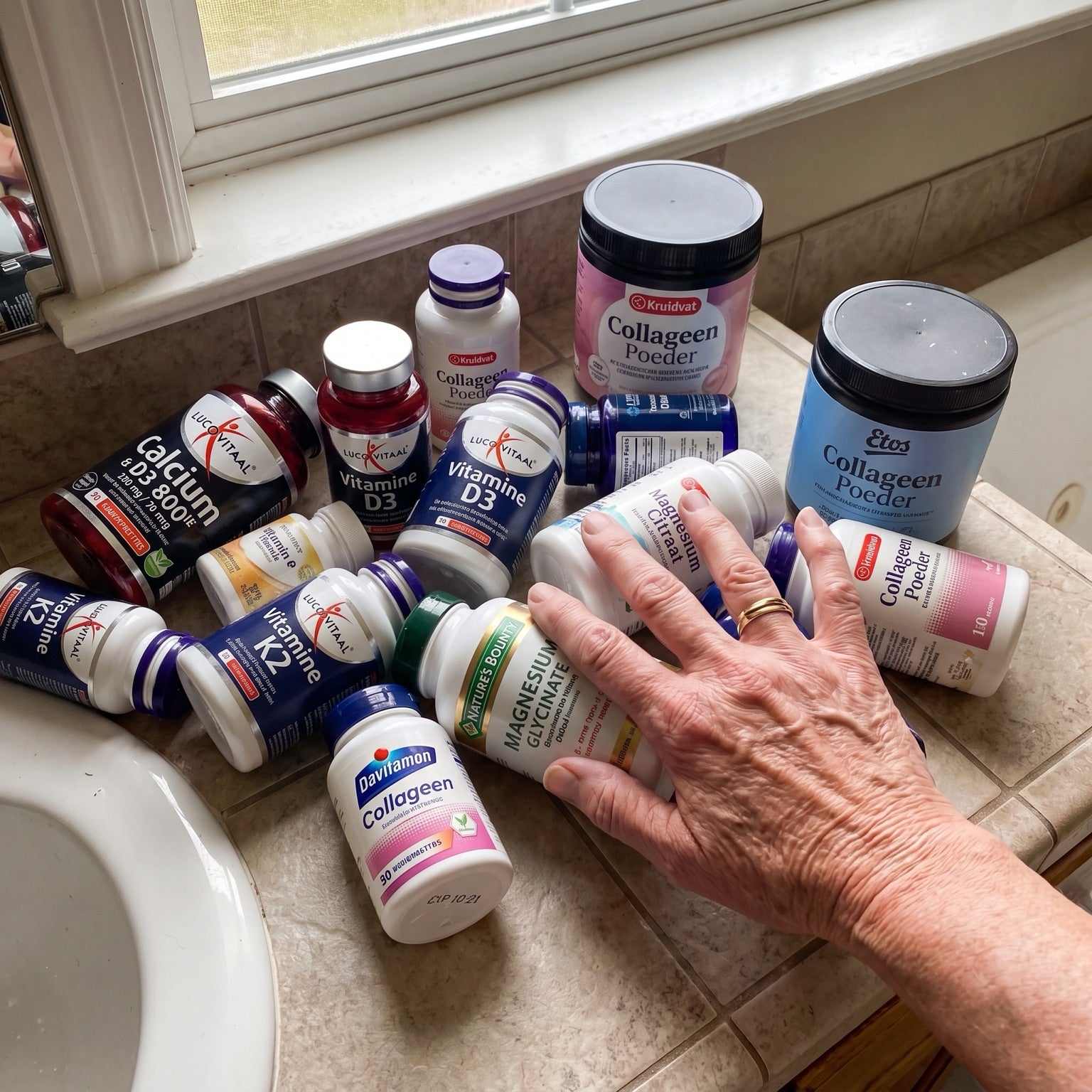 The cabinet of calcium and supplements that did nothing