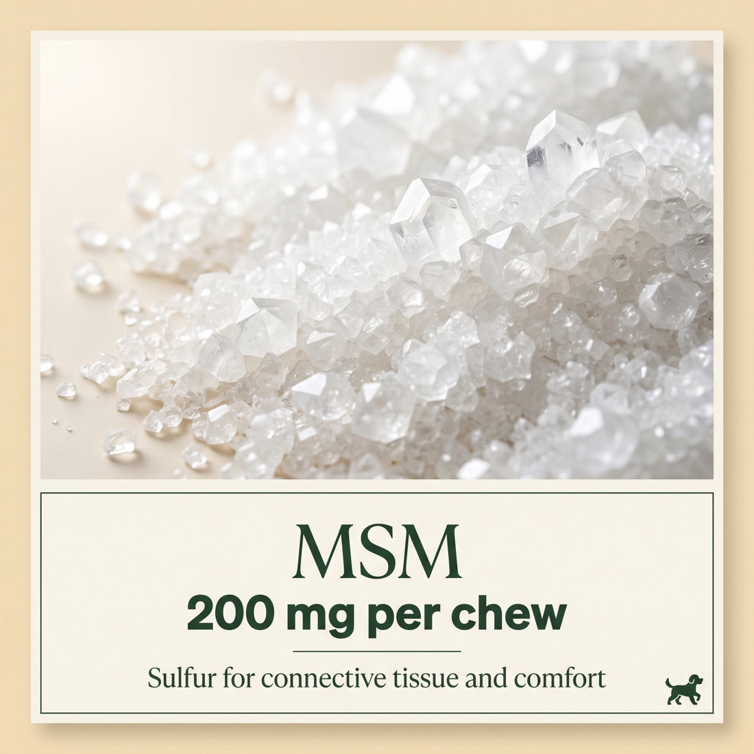 MSM, 200mg per chew, sulfur for connective tissue