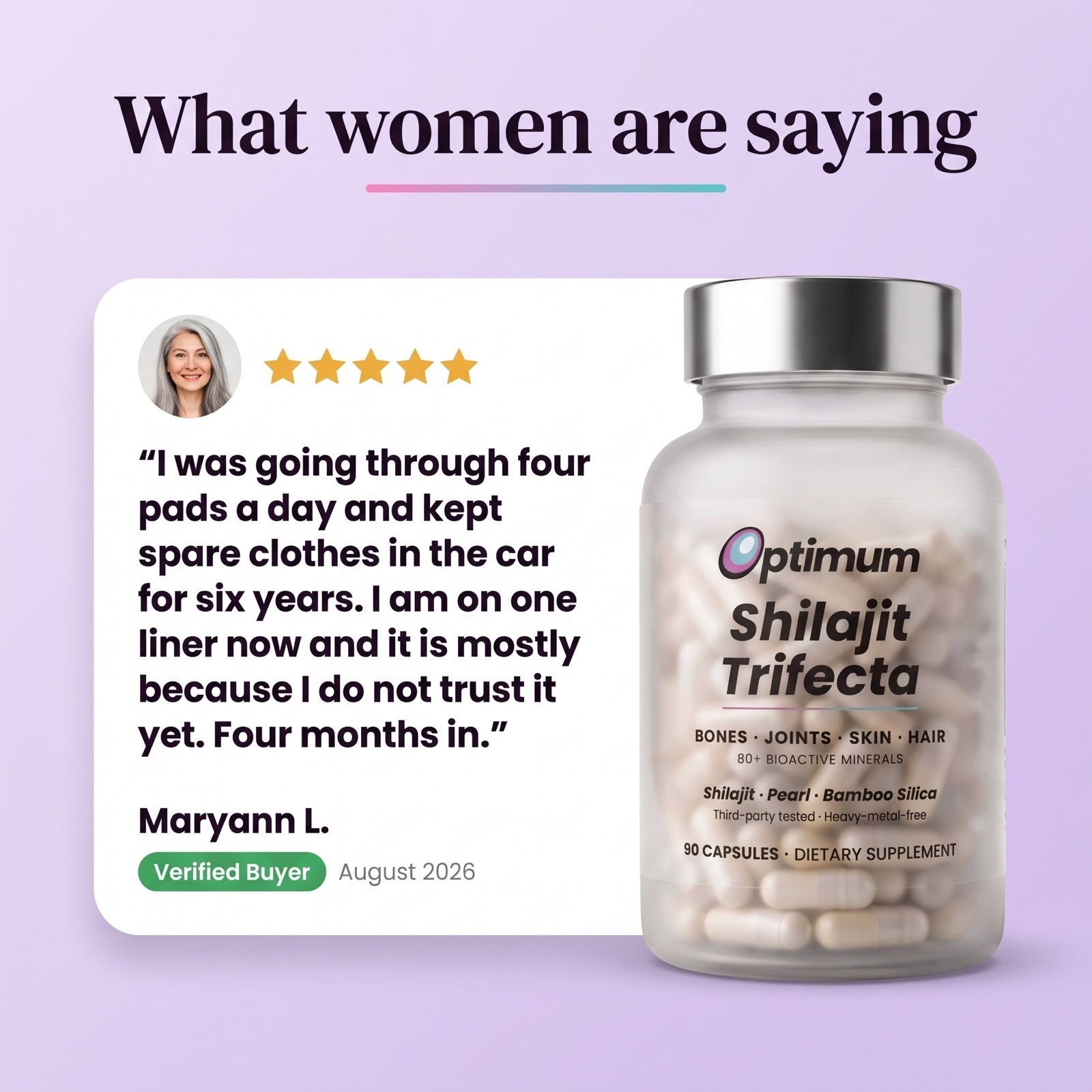 Verified 5 star customer review of the Bladder Restore Trifecta
