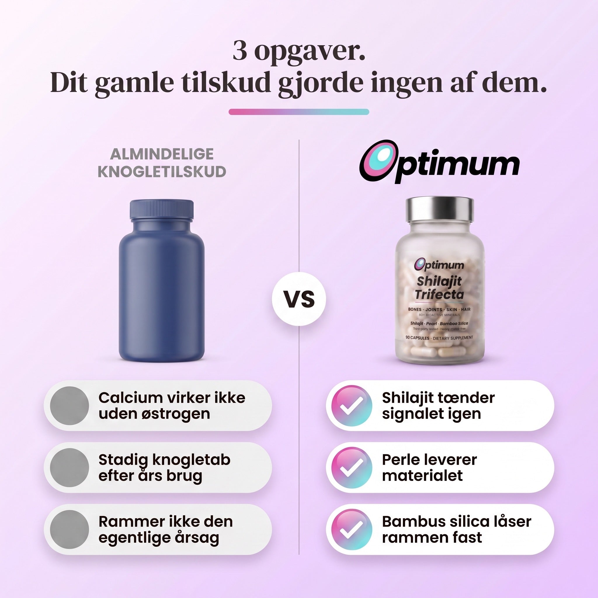 Bone Restore Trifecta sammenlignet med almindelige knogletilskud, 3 opgaver dit gamle tilskud ikke gjorde