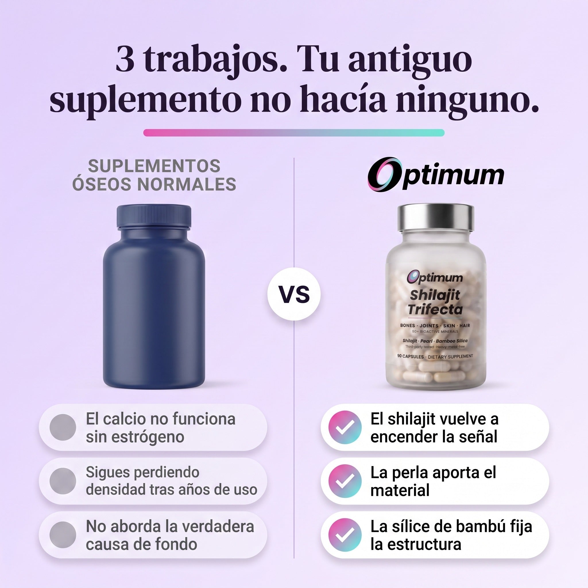 Bone Restore Trifecta frente a los suplementos oseos normales, 3 trabajos que tu antiguo suplemento no hacia