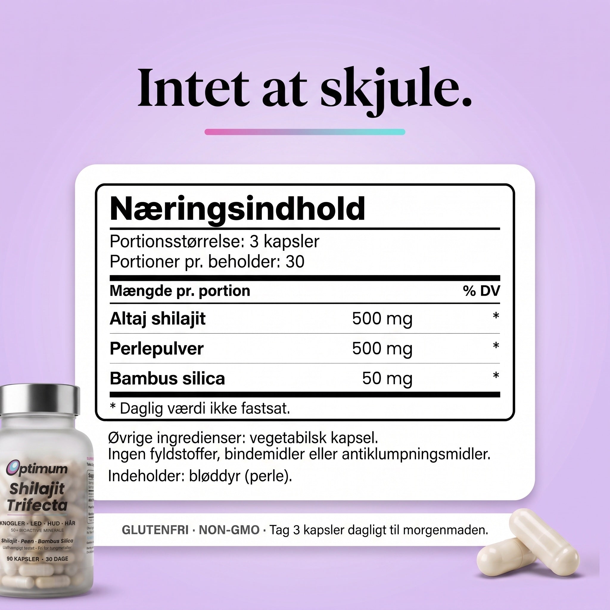 Næringsindholdstabel for Bone Restore Trifecta