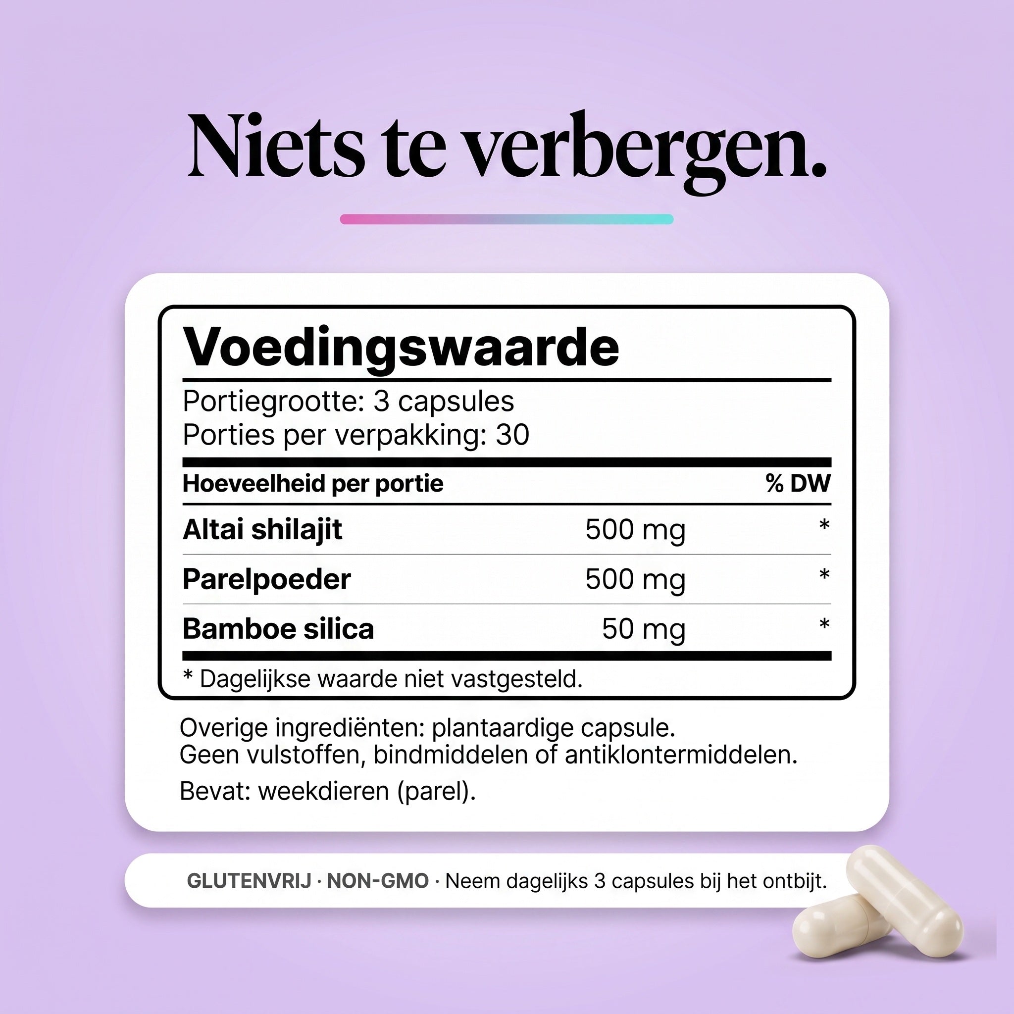 Voedingswaardetabel van de Bone Restore Trifecta