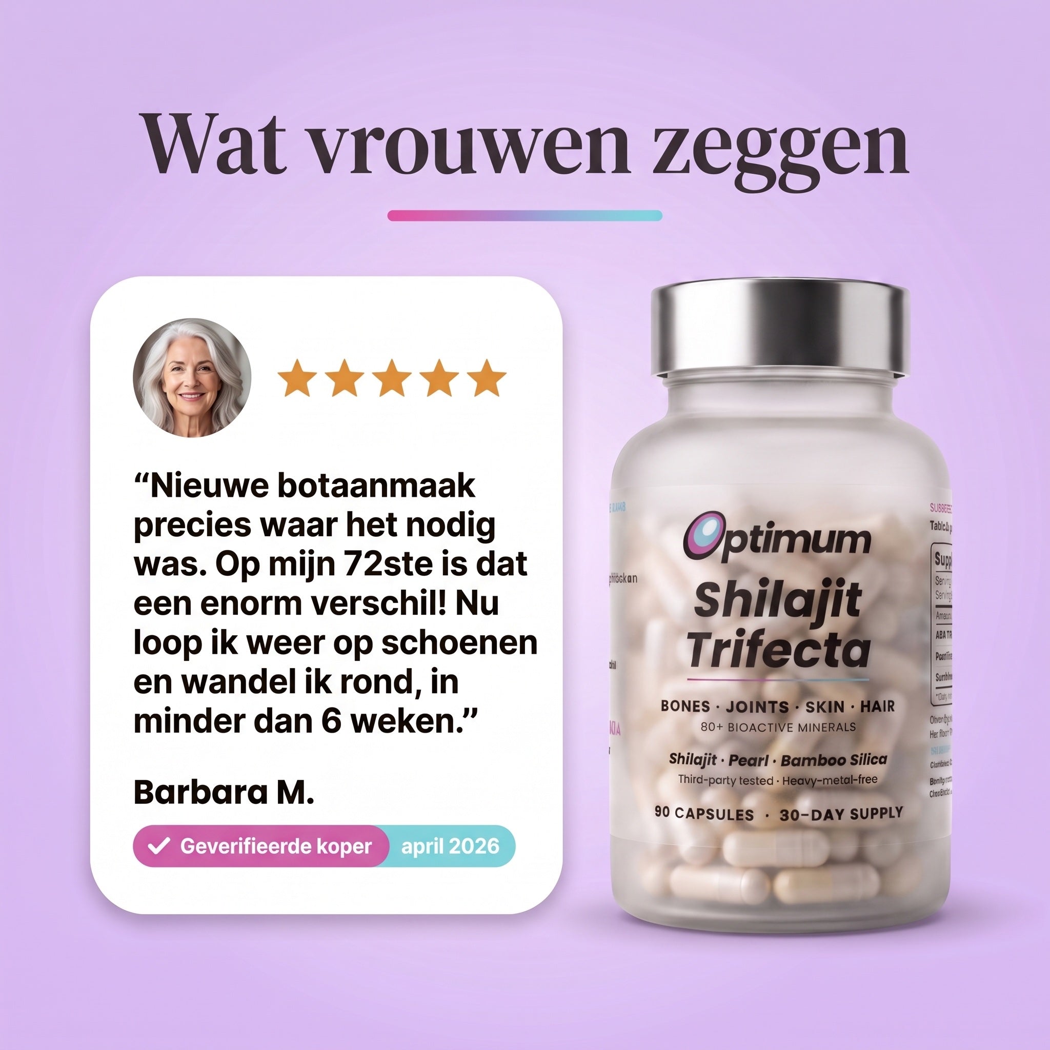 Geverifieerde 5 sterren review van de Bone Restore Trifecta