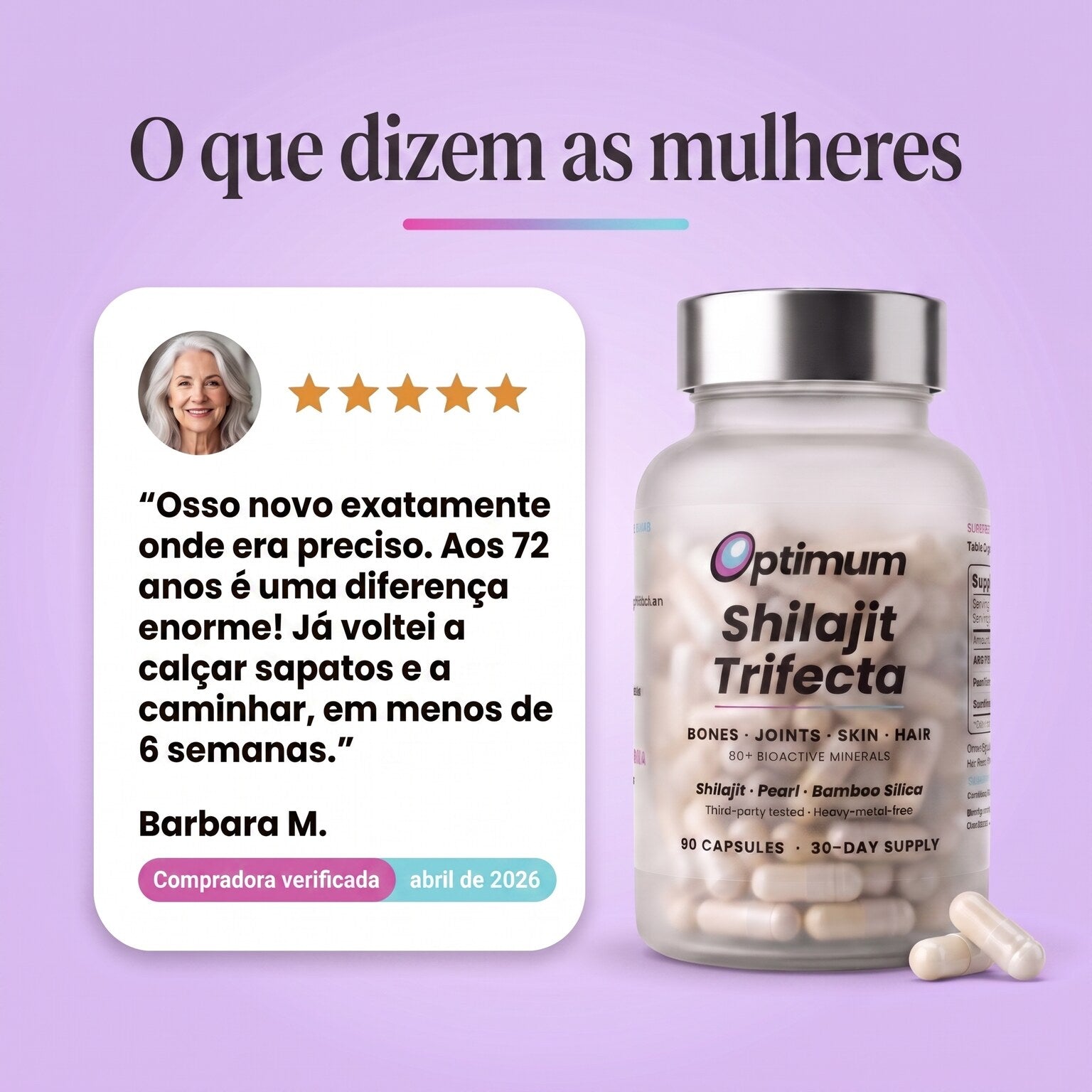 Avaliação verificada de 5 estrelas do Bone Restore Trifecta