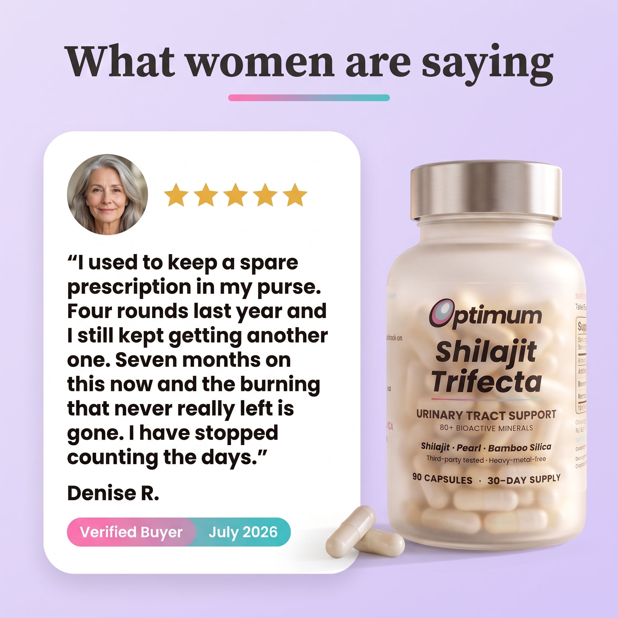Verified 5 star customer review of the UTI Defense Trifecta