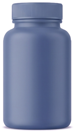 A plain supplement bottle