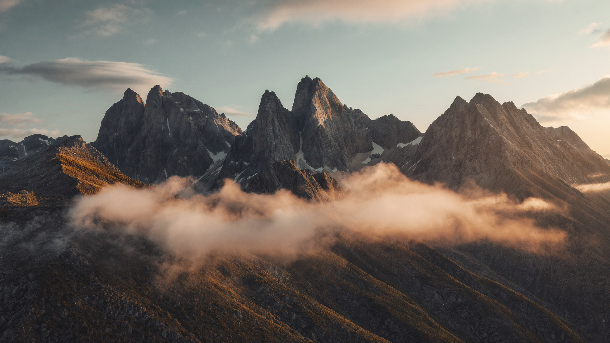 The Altai mountains at golden hour